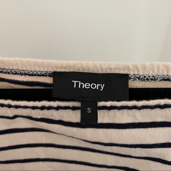 Theory Striped Off The Shoulder Top - Size Small - Picture 4 of 4